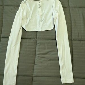 lululemon athletica Nulu Long Sleeve Yoga Shrug White 2